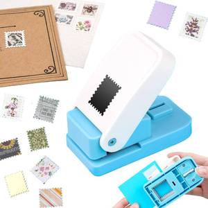 lot 12113 image: Stamp Punch, Stamp Puncher, 1X0.8inch Rectangular Postage Stamps Punches, Stamps Shaped Paper Punch, Lever Paper Punches for Crafting,Craft Cutter Hole Puncher for Scrapbooking Journaling Card Making