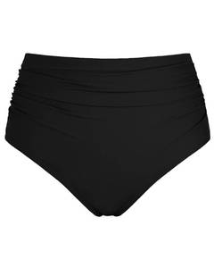 lot 12134 image: pfarua Womens High Waisted Bikini Bottoms Full Coverage Swimsuit Bottom Ruched Tummy Control Bathing Suit Bottoms (Black, Large)