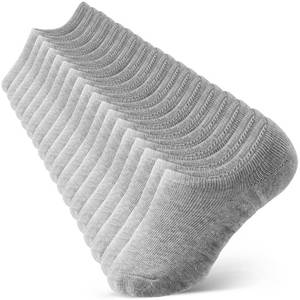 lot 12149 image: Halfchet 9 Pairs Diabetic Liner Socks Anti-slip Plus Size Padded Diabetes No Show Non-binding Liner Socks with Silicone Heel Grip for Men Women Neuropathy Swollen Feet(Light Gray)