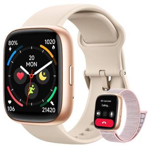 lot 12151 image: Smart Watch for Women Men, 2026 Upgrade Smartwatch 2 Bands, 44mm case, 1.83 Fitness Tracker Watch Alexa Built-in, MakeAnswer Call, HR Sleep Stress Monitor, IP68 Waterproof Step Counter Watch