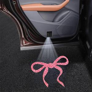 lot 12153 image: 2PCS Car Door Lights,Bow Door Lights Logo Projector LED Shadow Welcome Lamp,Bow Car Accessories Gifts for Women Men,Suitable for All Vehicles Motorcycle Bike