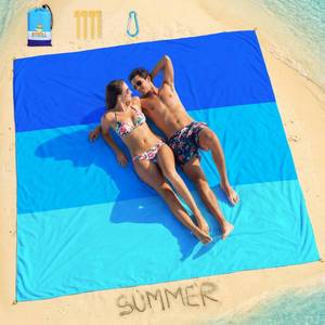 lot 12154 image: BYDOLL Beach Blanket Waterproof Sandproof 78�81 1-5 Adults Oversized Lightweight Large Picnic Mat Waterproof Sandproof Blanket for Beach Camping Hiking Travel