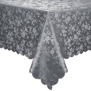 lot 12156 image: Smiry Rectangle Table Cloth, Waterproof Heavy Duty Vinyl Tablecloths, Wipeable Washable Table Cover for Kitchen and Dining Room (Grey, 60 X 84)