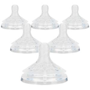 lot 12171 image: Silicone Bottle Nipples for Philips Avent Natural Baby Bottles,Size 5 Nipple,6m,Flast Flow, 6 Count (only 4)