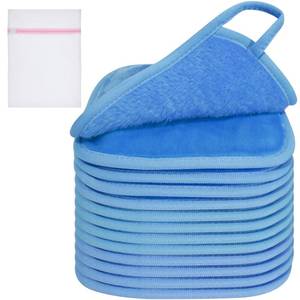lot 12180 image: KODAMO Makeup Remover Cloth, Reusable Makeup Remover Pads Washable with Mesh Bag, Microfiber Makeup Removal Face Wash Cloths with Just Water, Gentle Soft, 12 Pack