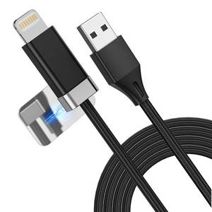 lot 12194 image: Magtame StayCable USB A to Lightning Cable with Magnetic Keeper 3.3FT, Fast Charging and Data Sync, Braided Anti-Tangle Cord for Phone 12,13,14, Desk Accessories Original Design