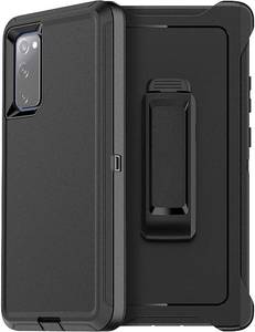 lot 12197 image: Case for Samsung Galaxy S20 FE 5G (2020) Heavy Duty Shockproof Drop-Proof Triple Layer Defense Cover 6.5 (Black with Belt Clip), Black