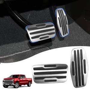 lot 12204 image: TTCR-II for Chevy Silverado 1500 Pedal Covers 2019-2025, Compatible with GMC Sierra Pedals 2019-2025, for Yukon Racing Pedal 2021-2024 Suburban and 2021-2024 Tahoe (Auto, 2Pcs)