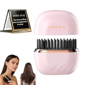 lot 12217 image: Mini Hair Straightener Portable 2026 Cordless Curling Iron Small Flat Steam Hair Straightener Brush Travel Hot Styling Tools for Women Wireless Tiny Ceramic Hairdressing Comb Size (Used)