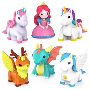 lot 12227 image: Tub Works� Fantasy Watertight Bath Toys, 6 Pack  Sealed, No Hole Bath Toys Design Keeps Moisture Out  Soft, Squeezable & Float on Water  Baby & Toddler Bathtub Toy  Unicorn Baby Girl Bathtub Toy