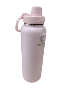 lot 14016 image: Takeya Pink Insulated 40oz Water Bottle with Spout Lid
