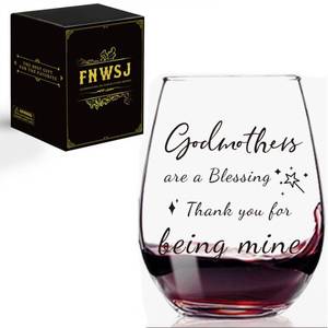 lot 14038 image: Fairy Godmother Wine Glass - Personalized Godmother Gift for Christmas, Birthdays & Special Occasions, gift for fairy godmother -16