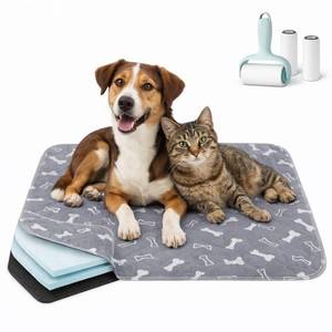 lot 14073 image: Puppy Pads with Pheromones, Washable Puppy Pee Pads for Dogs & Cats, Reusable Puppy Pads with Leakproof & Odor Control, Non-Slip Training Pads for Home and Travel 16 � 24(Lint Roller Included)