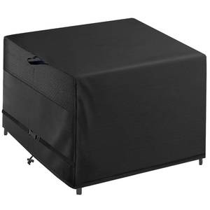 lot 14422 image: Wnanan Outdoor Patio Square Table Cover 38 inch Black Heavy Duty Waterproof Cover for Square Slatted Tabletop