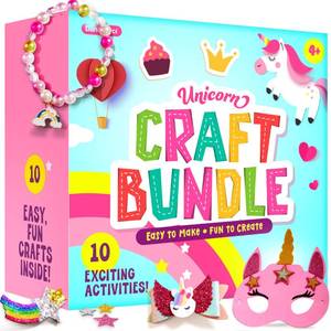 lot 14424 image: Unicorn Craft Kit for Girls - 10 Projects - Gifts for 5 Year Old Girl - Arts and Crafts for Kids 4-8 - Toys for Ages 5-7 - 4 5 6 7 8 Year Old Girl Birthday Gift - Unicorn Toys for Girls Age 4-6