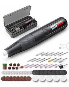 lot 14425 image: Cordless Rotary Tool, 8V Multi Tool with Auto-Lock Chuck & 5 Speed, 23,000RPM Rechargeable Engraver Kit with Storage Case, for Sanding, Polishing, Drilling, Carving, DIY Crafts