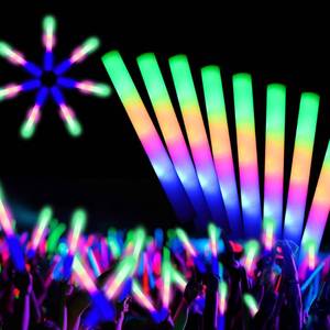 lot 14431 image: SVYIQ 12 PCS Foam Glow Sticks Bulk With 3 Modes Colorful Flashing,Foam Light up Sticks,Glow Sticks for Wedding,Glow in Dark Party Supplies for Wedding,Halloween, 4th of July,Raves,Concert,New Year1