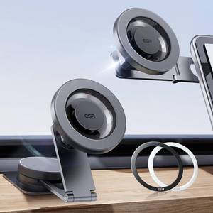 lot 14441 image: ESR for MagSafe Car Mount, Magnetic Car Mount,DashboardTesla Touchscreen Phone Holder, Magnetic Phone Holder for Car, for iPhone 17-12, Samsung S26S25,Charging Not Supported(2 Metal Rings Included)