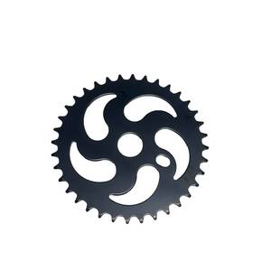 lot 14448 image: XYAUTO 36T40T44T Bicycle Chainring 12 X 18, Bike Bottom Crank Chainring Sprocket fit one-Piece Crankset Black Color (Model 1, 36T)