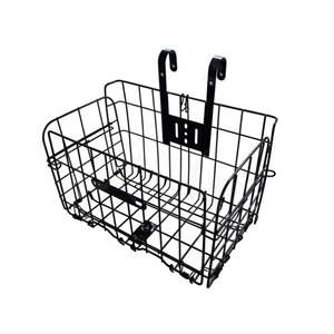 lot 14465 image: Folding Bike Front Basket, Bicycle Wire Basket with Handles, Easy Installation on Front Handlebar Accessories for Frame Cargo Rack.