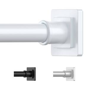 lot 14492 image: UIOSANRT White Shower Curtain Rod 31-68 Inches Non-Slip Shower Rod Tension Mounted No Drill Shower Curtain Rods Spring Tension Rod Adjustable Tension Curtain Rod for Windows Bathroom