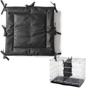 lot 14493 image: INKNOTE Black Dog Crate Divider Panel with Ties 23.62 x 21.65 Inch Soft Thick Dog Kennel Divider for Puppy Training Dog Crate Accessories (Fits 36 Crates,Excluding Crate)