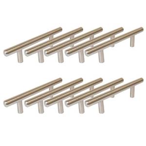 lot 14496 image: Design House Truss Modern 6  Center-to-Center Kitchen or Furniture Cabinet Pull  Stainless Steel  8-pack