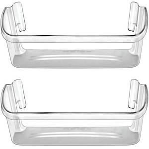 lot 17782 image: 240323002 Refrigerator Door Bin Shelf Compatible with Frigidaire or Electrolux, Bottom 2 Shelves on Refrigerator Side, Single Unit, Clear, Replaces PS429725, AP2115742, AH429725��