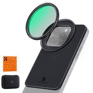 lot 18015 image: K&F CONCEPT 6.7 inch Magnetic Lens Filter Mount Adapter with 67mm CPL Filter for iPhone, Compatible with 1615141312 Pro Max, 161514 Plus