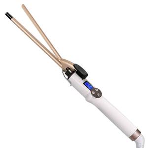 lot 18030 image: 9mm Curling Iron Professional, 38 Inch Ceramic Tourmaline Curl Wand Barrel, Hair Curler Iron for Long & Short Hair,Glove Include, Gold