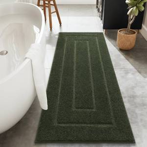lot 18032 image: HOMORE Bathroom Runner Rug 24x60 Inch Soft Absorbent Bathroom Rug Runner, Washable Bath Rugs Non Slip Long Bath Rugs Mat for Shower Tub, Olive Green