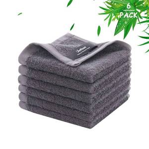 lot 18036 image: Wash Cloths 6 Pack, Super Soft & Skin Friendly Face Towel for Sensitive Skin, Reusable Washable Makeup Remover Cloth, 10x10 inch Small Baby Washcloths, Easy to Rinse Dark Grey Facial Cleaning Cloth