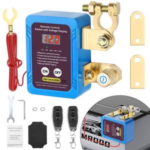 lot 18038 image: 250A 12V Remote Battery Disconnect Switch, Upgrade Smart Voltage Kill Switch with Led Voltage Display for Automotive, Car Battery Kill Switch Anti Theft Safety Car, Truck, RV(Vertical or Flat Instal)