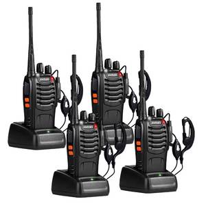 lot 18435 image: pxton Walkie Talkies Long Range for Adults with Earpieces,16 Channel Walky Talky Rechargeable Handheld Two Way Radios with Flashlight Li-ion Battery and Charger��4 Pack��