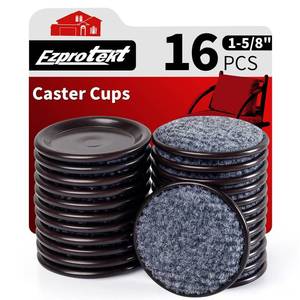 lot 18437 image: Ezprotekt 1 58 Round Carpet Bottom Furniture Caster Cups, 8 Pcs Reusable Furniture Coasters, Felt Furniture Sliders Pads to Protect Hardwood, Tile or Carpetd Floors from Scratches (BrownGray)