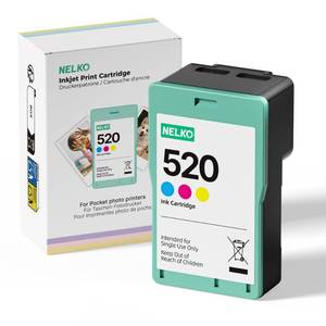 lot 18440 image: Nelko 520 Genuine Color Ink Cartridges, High-Yield Ink Cartridge Compatible with PP01 &PP03 Photo Printer, Water Oxidation-Proof, Photo Printer Cartridge for Instant Photo Printing, for Home&School