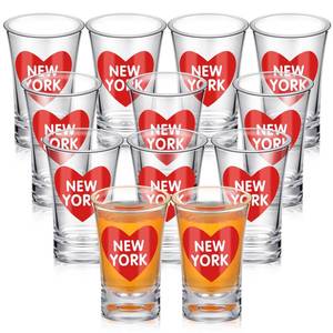 lot 18471 image: Roshtia 12 Pcs New York Shot Glasses Acrylic Shot Glasses New York Souvenirs for Party Supplies Adults Gifts