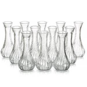 lot 19776 image: Hewory Glass Bud Vase Set of 12 Small Vases for Flowers, Clear Bud Vases in Bulk, Cute Glass Vases for Centerpieces, Mini Floral Vase for Wedding, Events, Home Decor, Table Centerpiece