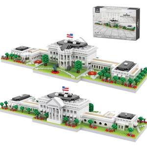 lot 19789 image: LQPFBSM White House Micro Building Blocks Set 3000 Pieces Panoramic Architecture Model Kit (Includes West & East Wings) Expert Mini Bricks Puzzle for Adults Washington DC Landmark Souvenir Gift
