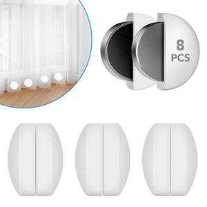lot 20035 image: 8 Pcs Shower Curtain Weights, Silicone Wrapped Heavy Duty Shower Curtain Magnets, Curtain Weights Heavy Outdoor, Prevent Curtain Liner from Blowing Around, Work for Drapery, Flag, Tablecloth(4 Pairs)