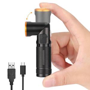lot 20044 image: EverBrite 600 Lumens EDC Flashlight, Rechargeable Pocket Flashlight with 90° Swivel Head & Magnetic Base, Small Flashlight with Clip, 3 Modes for Work, Mechanic, Camping, Emergency, Hiking