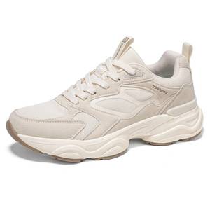 lot 20454 image: BAASPLOA Womens Casual Fashion Sneakers Lightweight Walking Shoes for Women Workout Gym Sneakers Non Slip Breathable Mesh Tennis Shoes Chunky Retro Dad Shoes Beige (Used)(Cosmetic Damage)