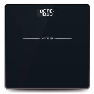 lot 20456 image: NUTRI FIT Digital Bathroom Scale for Body Weight Loss Watchers Electri Scales, 50g0.1lb Discrepancy, Clear Backlit LCD Display and Step-On Techhology, 2AAA Batteries Included, 330lb150kg, Jet Black