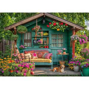 lot 20469 image: TangMosaic 1000 Piece Puzzle for Adults, Flower House Jigsaw Puzzle, Family Puzzles Game, Interlock Perfectly No Dust, Home Decoration Puzzle, Gifts for Parents Mothers Fathers Day