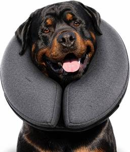 lot 20483 image: MIDOG Dog Cone - Inflatable Soft Donut Collar Alternative for Dogs After Surgery, Protective Recovery Collar Prevents Licking, Comfortable E-Collar Alternative for Small Medium Large Dogs (Gray, XL)