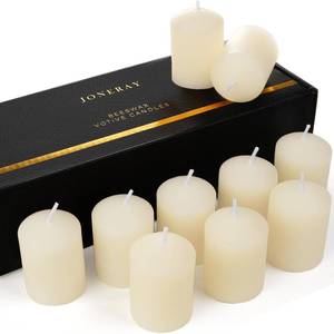 lot 20487 image: JONERAY Pure Beeswax Votive Candles Bulk-Pack of 8, Natural Unscented Beeswax Candles for Family Party and Birthday Gift(Ivory)