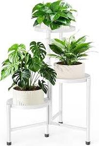 lot 11722 image: JOPBENG 3 Tier Metal Computer Office Garden White