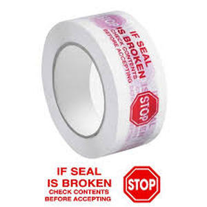lot 12111 image: Security Packaging Tape Roll with Tamper-Evident Messages