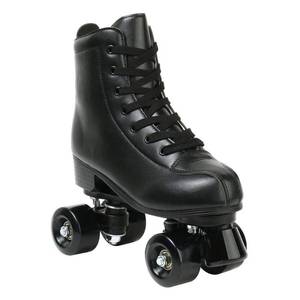 lot 1394 image: YYW Roller Skates for Women Men, High Top PU Leather Classic Double-Row Roller Skates, Indoor Outdoor Roller Skates for Beginner a Shoes Bag (Black Black Wheel, 38)