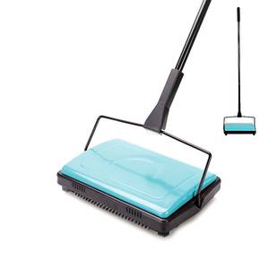 lot 1438 image: Yocada Carpet Sweeper Cleaner for Home Office Low&Undercoat Carpets Rugs Pet Hair Dust Scraps Paper Small Rubbish Cleaning with a Brush Blue